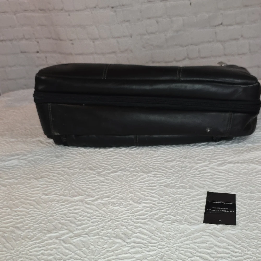 Wilsons Leather Black Laptop Bag‎
